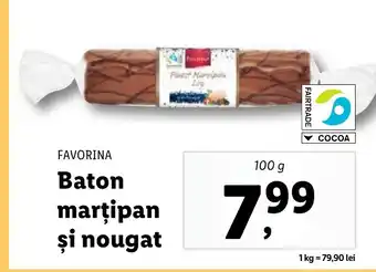 Lidl FAVORINA Baton marţipan şi nougat Ofertă