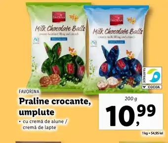 Lidl FAVORINA Praline crocante, umplute Ofertă