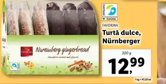 Lidl FAVORINA Turtă dulce, Nürnberger Ofertă