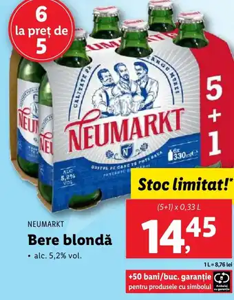 Lidl NEUMARKT Bere blondǎ Ofertă