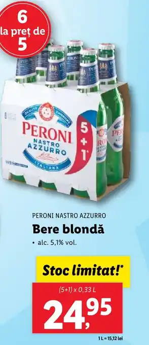 Lidl PERONI NASTRO AZZURRO Bere blondǎ Ofertă