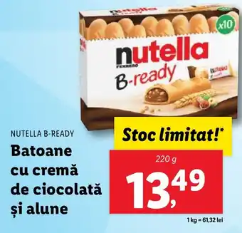Lidl NUTELLA B-READY Batoane cu cremă de ciocolată şi alune Ofertă