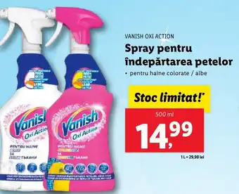 Lidl VANISH OXI ACTION Spray pentru îndepărtarea petelor Ofertă