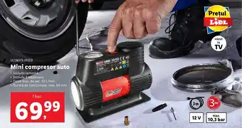 Lidl ULTIMATE SPEED Mini compresor auto Ofertă