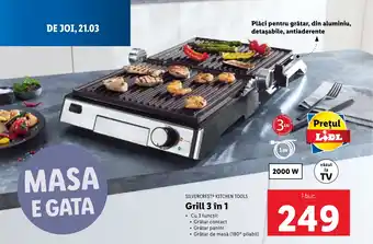 Lidl SILVERCREST® KITCHEN TOOLS Grill 3 în 1 Ofertă