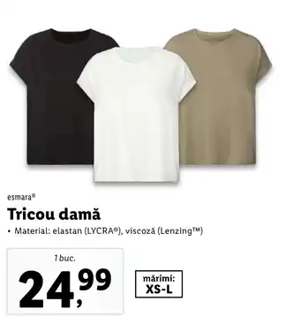 Lidl esmaraⓇ Tricou damǎ Ofertă