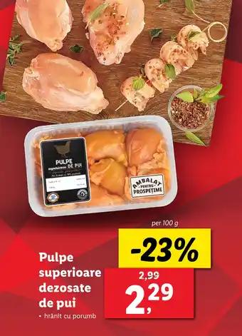 Lidl Pulpe superioare dezosate de pui Ofertă