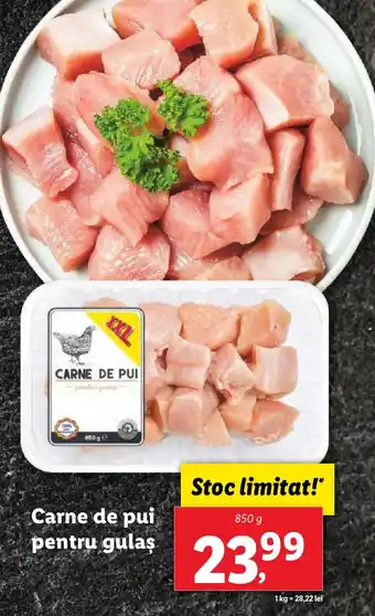 Lidl Carne de pui pentru gulaş Ofertă
