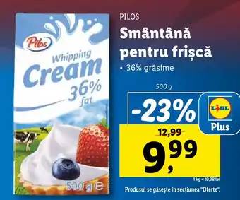 PILOS Smântână pentru frișcă