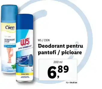 Lidl W5/CIEN Deodorant pentru pantofi / picioare Ofertă