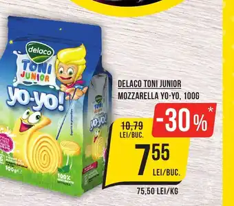Mega Image DELACO TONI JUNIOR MOZZARELLA YO-YO, 100G Ofertă