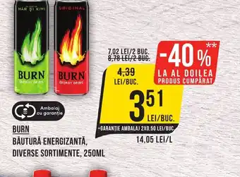 Mega Image BURN BĂUTURĂ ENERGIZANTĂ, DIVERSE SORTIMENTE, 250ML Ofertă