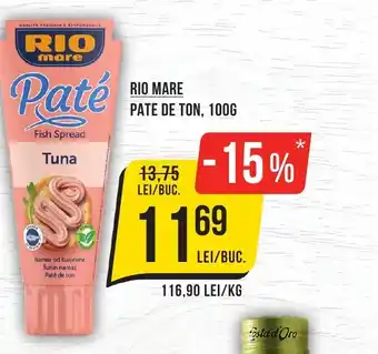 Mega Image RIO MARE PATE DE TON, 100G Ofertă