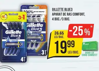 Mega Image GILLETTE BLUE3 APARAT DE RAS COMFORT, 4 BUC./3 BUC. Ofertă