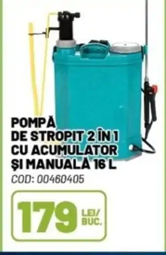 Ambient РОМРА DE STROPIT 2 IN 1 CU ACUMULATOR ŞI MANUALĂ 16 L Ofertă