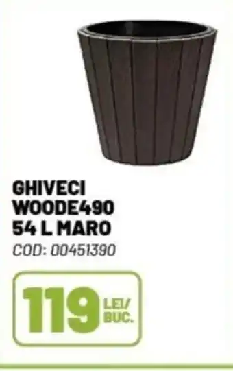 Ambient GHIVECI WOODE490 54 L MARO Ofertă