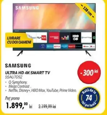 SAMSUNG ULTRA HD 4K SMART TV 55AU7092