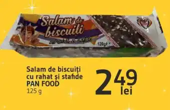 Salam de biscuiți cu rahat şi stafide PAN FOOD 125 g