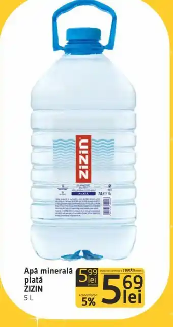 Supeco Apă minerală plată ZIZIN 5L Ofertă