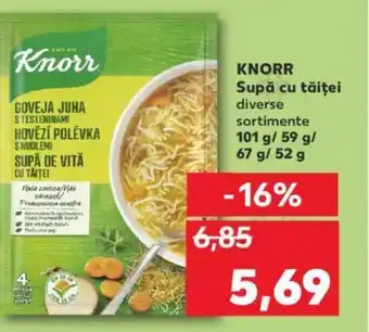 Kaufland KNORR Supă cu tăiţei Ofertă