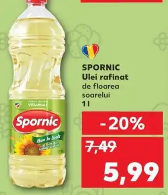 Kaufland SPORNIC Ulei rafinat de floarea soarelui 1L Ofertă