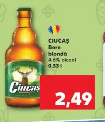 Kaufland CIUCAŞ Bere blondă 4,6% alcool 0,33L Ofertă