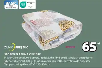 JYSK STOREN PLAPUMĂ CU FIBRE Ofertă