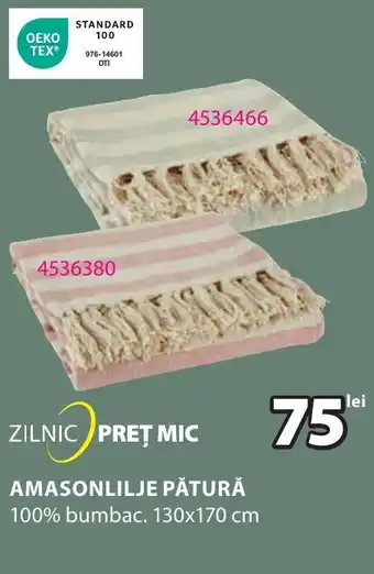 JYSK AMASONLILJE PĂTURĂ Ofertă