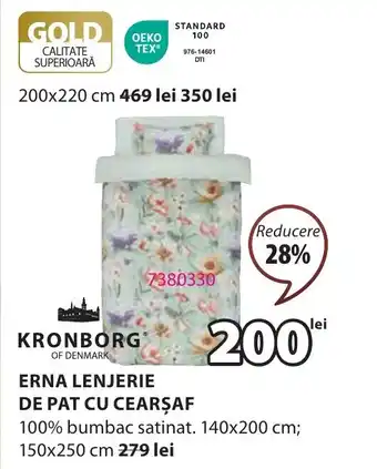 JYSK ERNA LENJERIE DE PAT CU CEARŞAF Ofertă