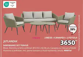 JYSK SANDBAKKE SET TERASĂ Ofertă