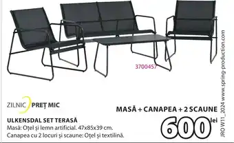 JYSK ULKENSDAL SET TERASĂ Ofertă