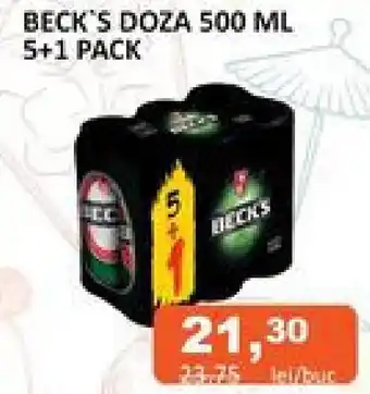 Unicarm BECK'S DOZA 500 ML 5+1 PACK Ofertă