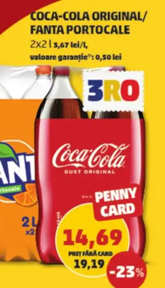 Penny COCA-COLA ORIGINAL/ FANTA PORTOCALE Ofertă