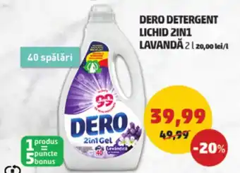 Penny DERO DETERGENT LICHID 2IN1 LAVANDA Ofertă
