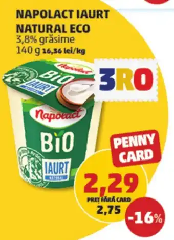 Penny NAPOLACT IAURT NATURAL ECO Ofertă