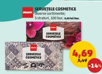 Penny ȘERVEȚELE COSMÉTICE Ofertă