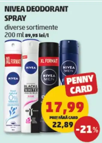 Penny NIVEA DEODORANT SPRAY Ofertă