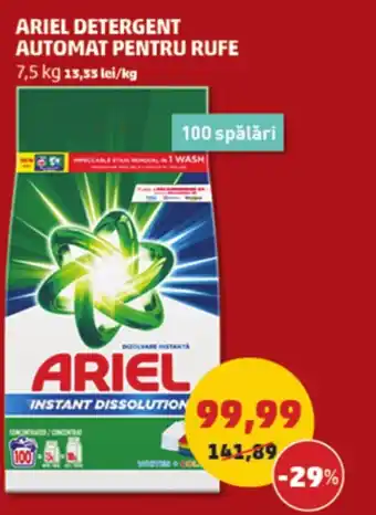 Penny ARIEL DETERGENT AUTOMAT PENTRU RUFE Ofertă