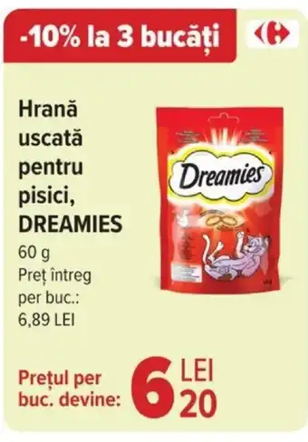 Carrefour Hrană uscată pentru pisici, DREAMIES Ofertă