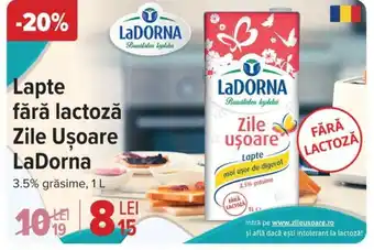 Carrefour Lapte fără lactoză Zile Uşoare LaDorna 1L Ofertă