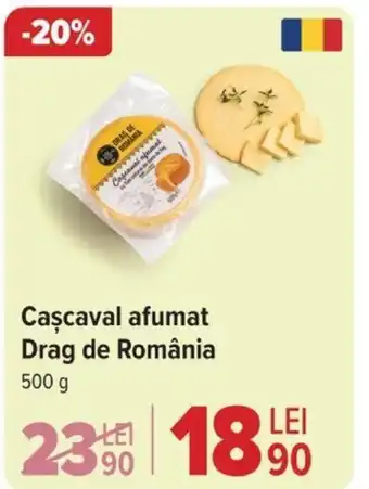 Carrefour Cascaval afumat Drag de România Ofertă