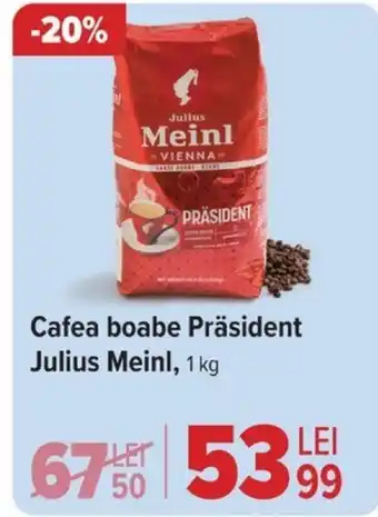 Carrefour Cafea boabe Präsident Julius Meinl Ofertă