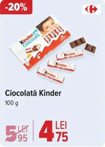 Carrefour Ciocolată Kinder Ofertă