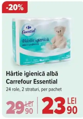 Carrefour Hârtie igienică albă Carrefour Essential Ofertă