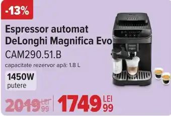 Carrefour Espressor automat DeLonghi Magnifica Evo CAM290.51.B Ofertă