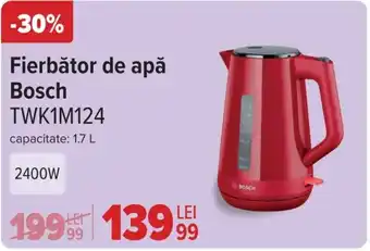 Carrefour Fierbător de apă Bosch TWK1M124 Ofertă