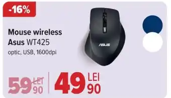 Carrefour Mouse wireless Asus WT425 Ofertă