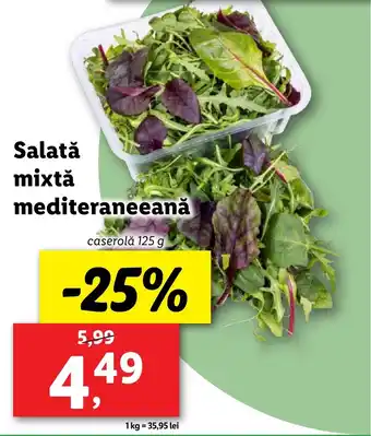 Lidl Salată mixtǎ mediteraneeană Ofertă