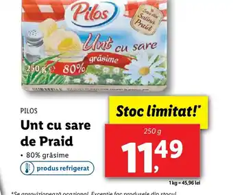 Lidl PILOS Unt cu sare de Praid Ofertă