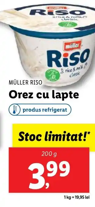 Lidl MÜLLER RISO Orez cu lapte Ofertă